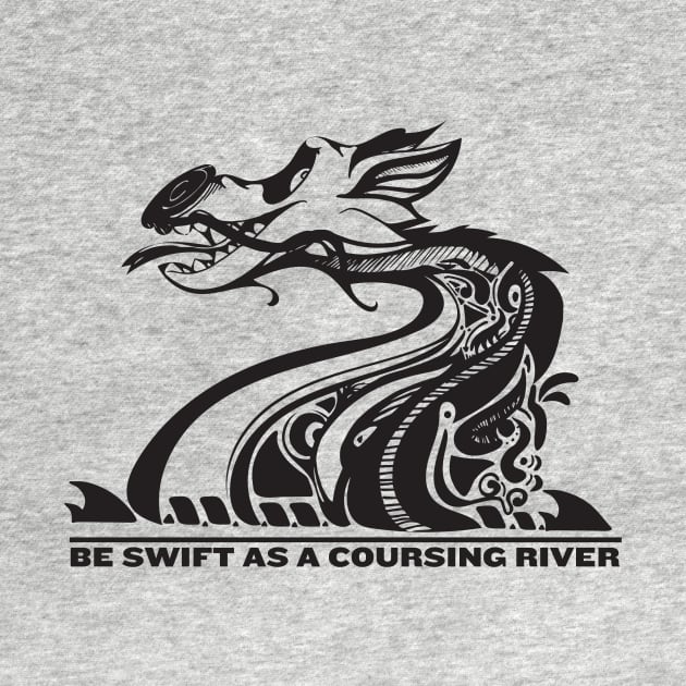 Swift as a coursing river (Black ink) T-Shirt by JovialNightz